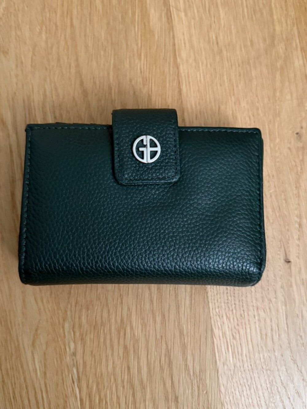 Giani Bernini Green Leather Trifold Wallet